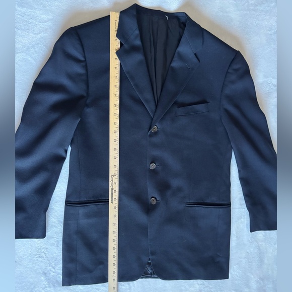 Joseph Abboud Mens Wool Blazer Suit Double Vent Lined Navy Size 40R Wool - Picture 7 of 15